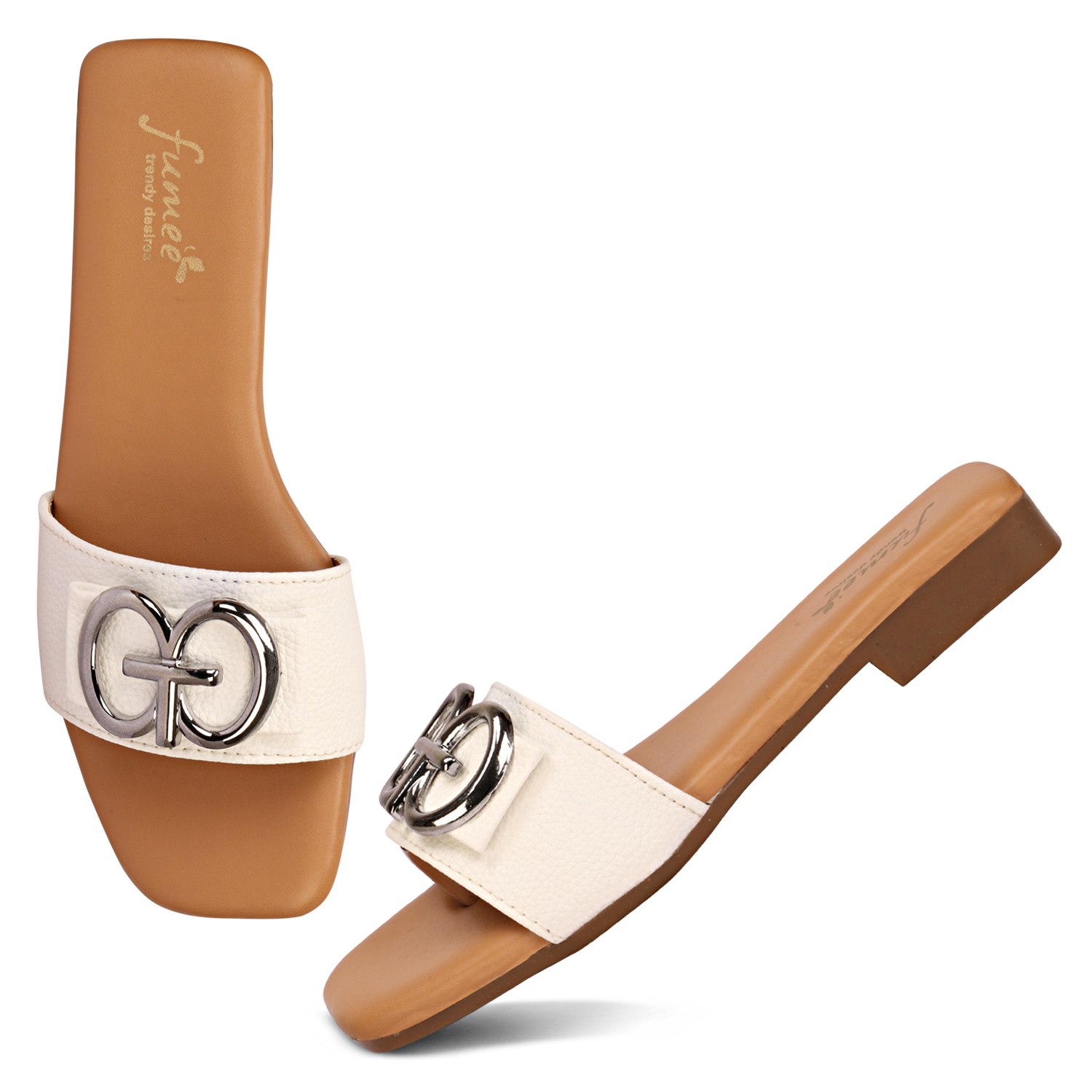 C2 Karts Women Open Toe Flats