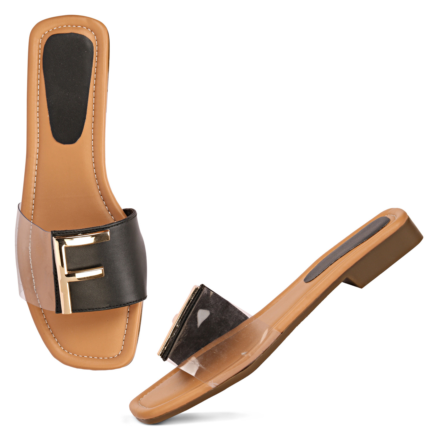 C2 Karts Women Open Toe Flats