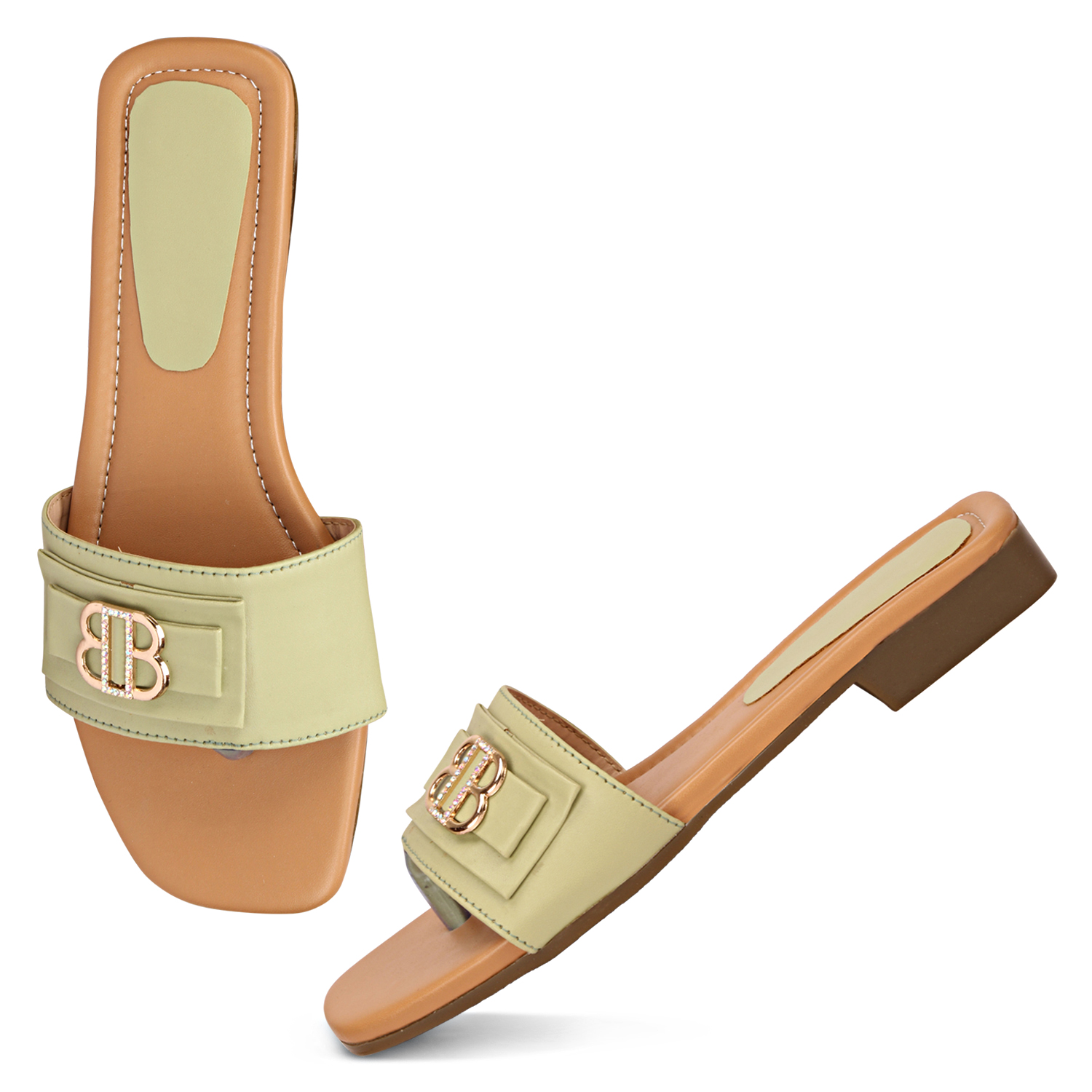 C2 Karts Women Open Toe Flats