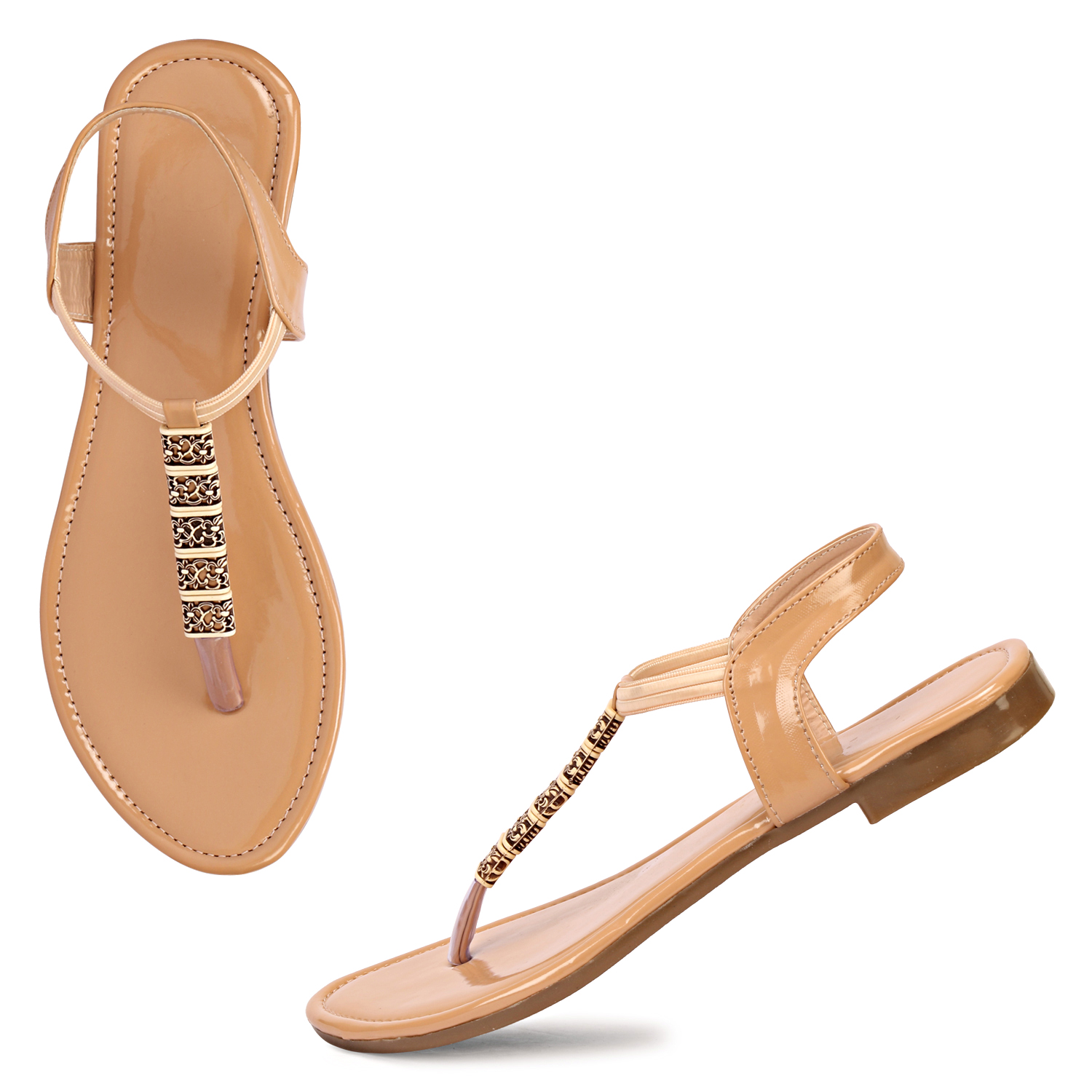 C2 Karts Women Open Toe Flats